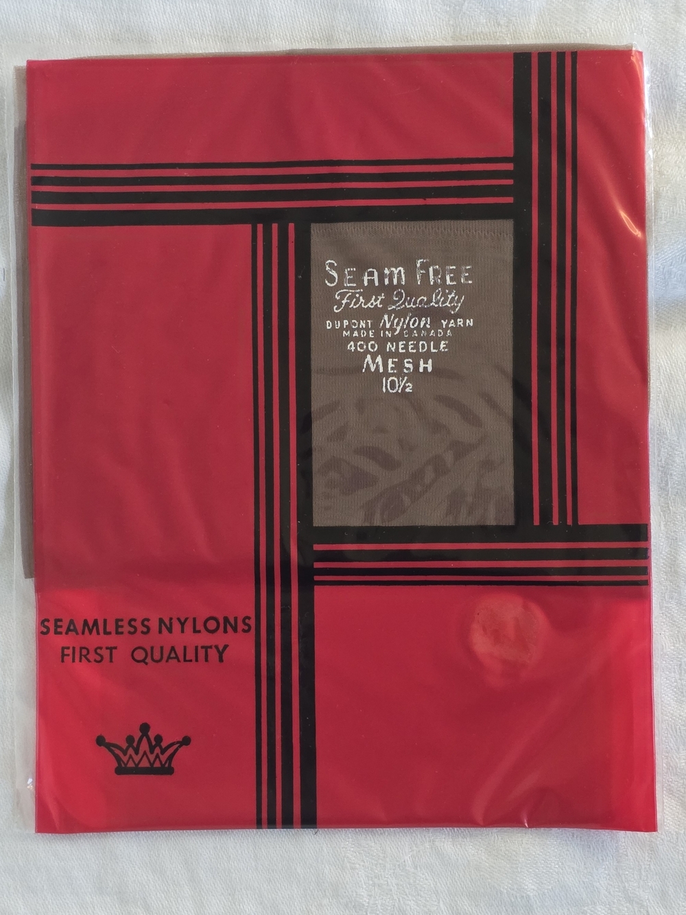 Vintage NOS Vintage DuPont Nylon Thigh High Stockings Seamless Mesh US9 Sealed